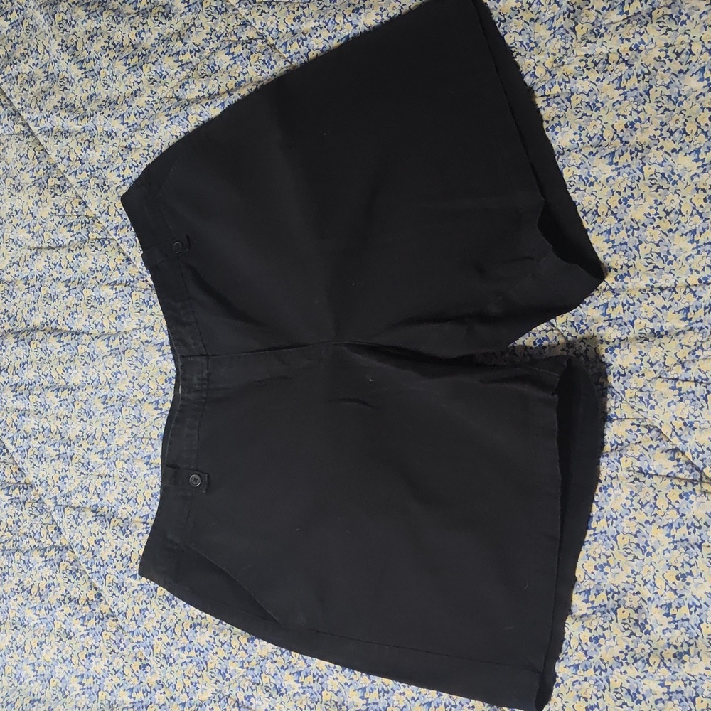 Venezia Black Cotton Shorts Plus Size 16